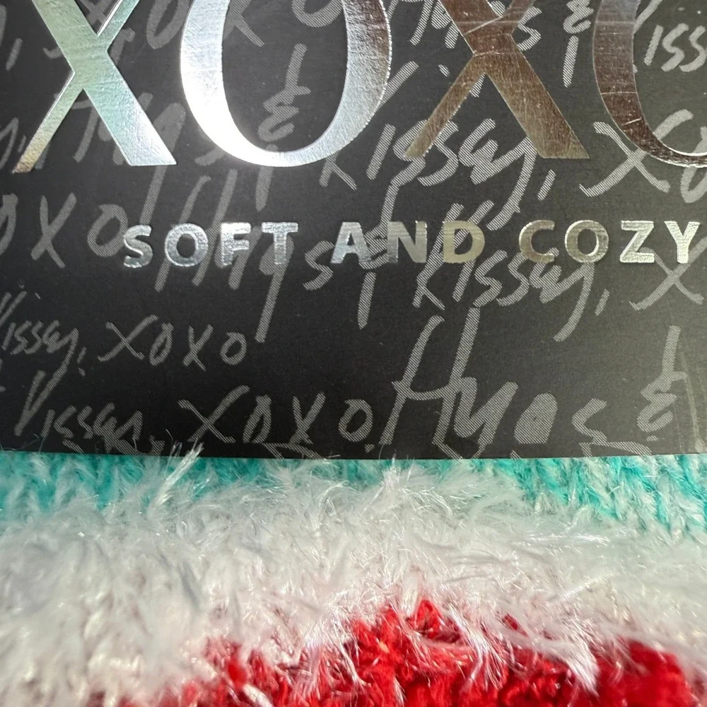 XOXO Womens Fuzzy Socks 6 Pairs 2 Packs Soft Cozy Striped Multi Color Size 4-10